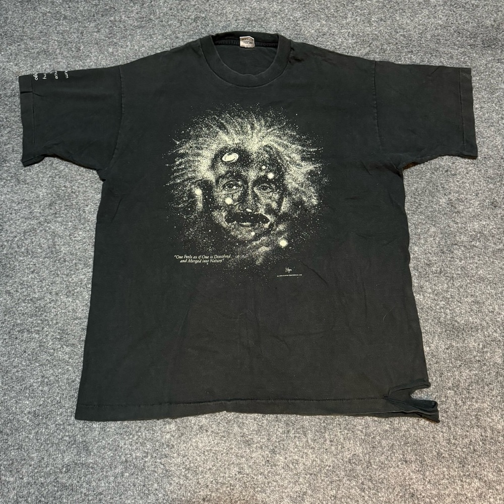 Vintage 1993 Albert Einstein Galaxy Science T Shirt Single Stitch XL - Picture 1 of 8